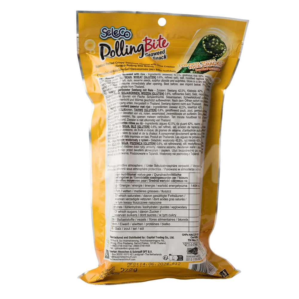SELECO Rolling Bite Zeewier Snackrijst 27,2G