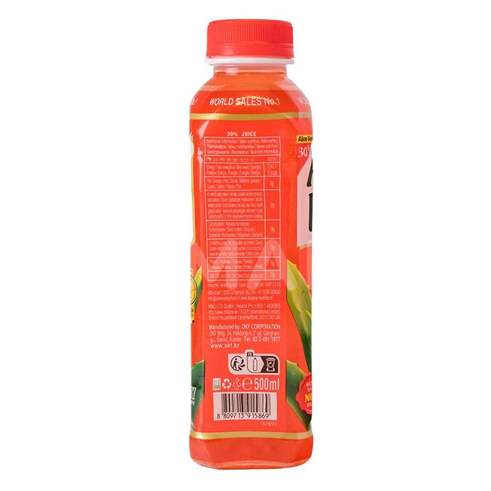 OKF Aloë Vera Drink Aardbei Suikervrij 500ML