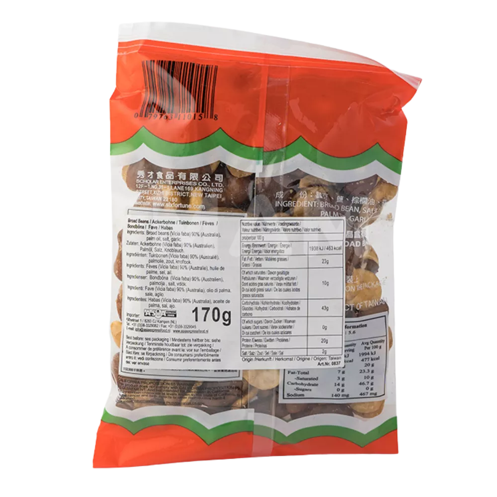 SIX FORTUNE Geroosterde Tuinbonen 170G