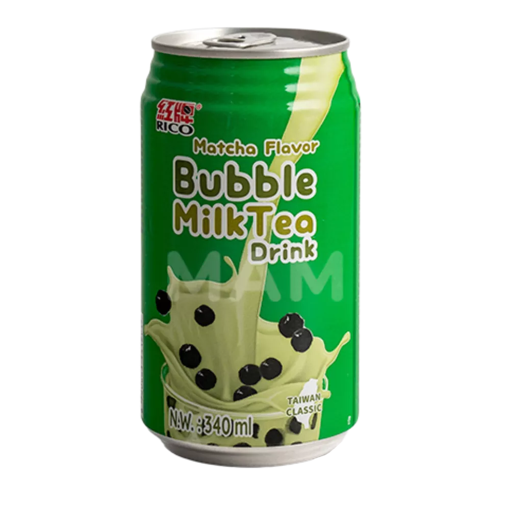 RICO Matcha Flavor Bubble Milk Tea Drink 350ML Dose