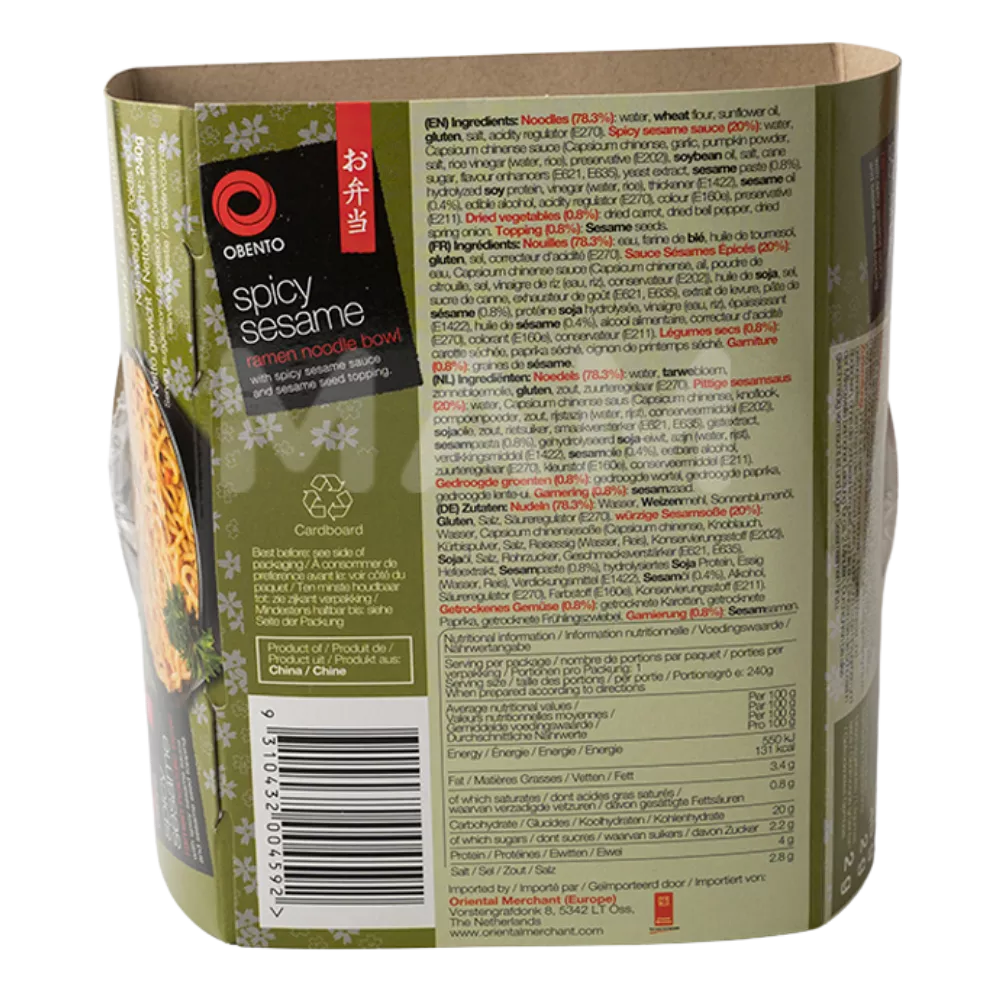 OBENTO Ramen Bowl Spicy Sesam 240G