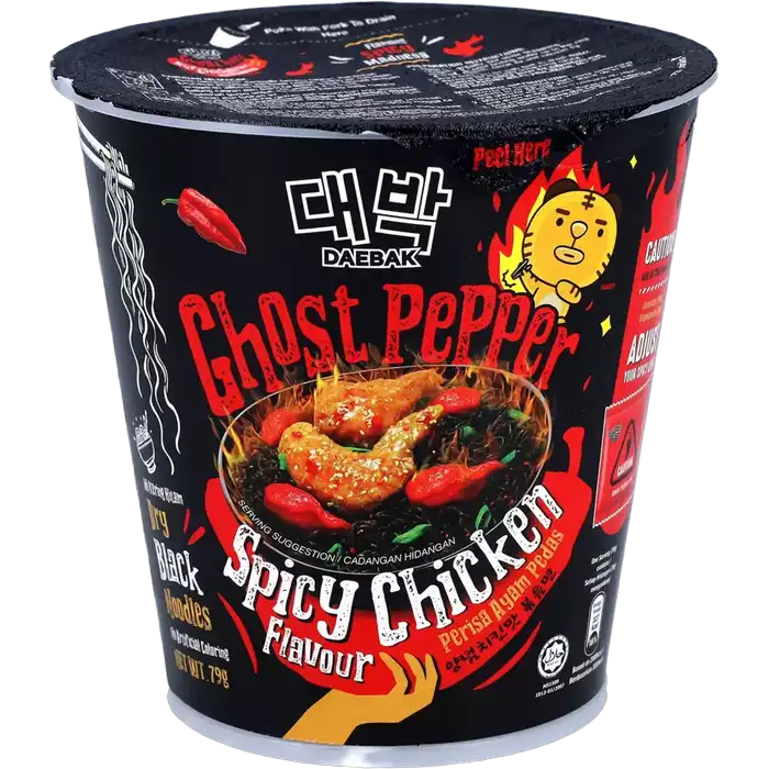 DAEBAK Ghost Pepper Pittige Kipnoedels Kopje 79G
