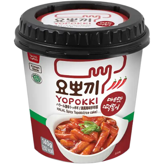YOPOKKI Rijstwafel Cup HALAL Pittig 140G