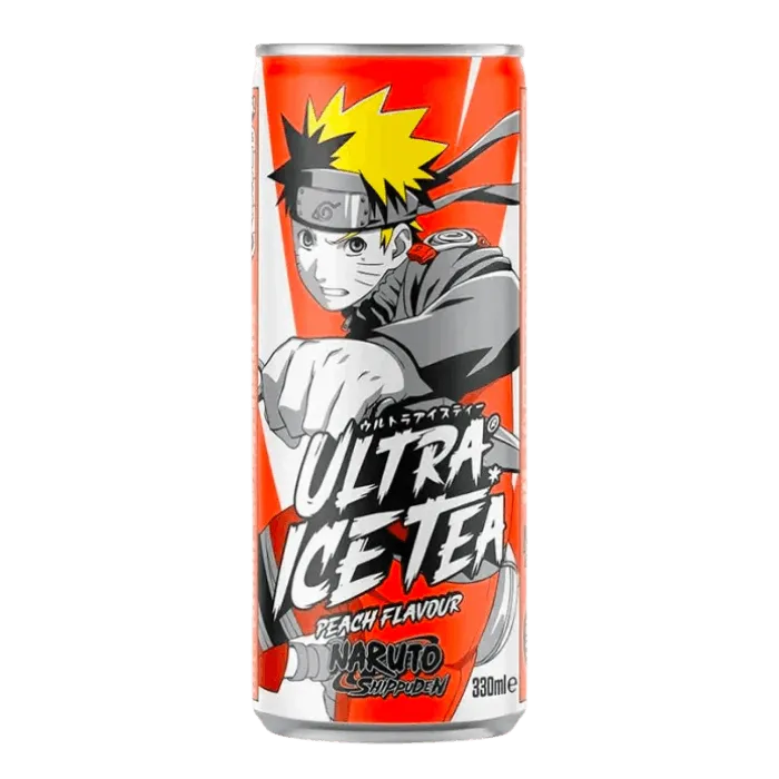 ULTRA ICE TEA BIO Blikje Naruto Perzik 330ML
