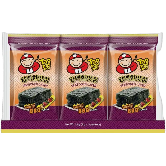 TAOKAENOI Gekruid Zeewier Zeewier Gerookt BBG 3x4G