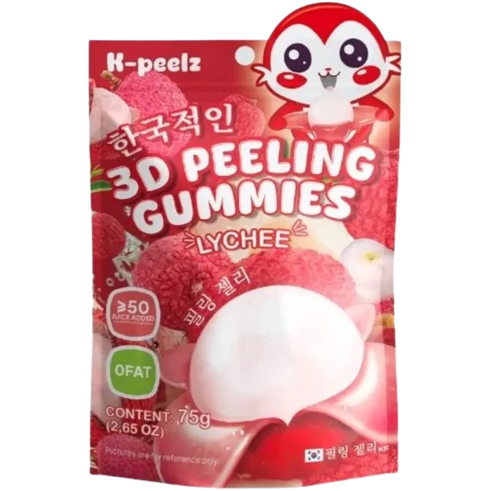 K-PEELZ Afpelbare Gummies Lychee 75G