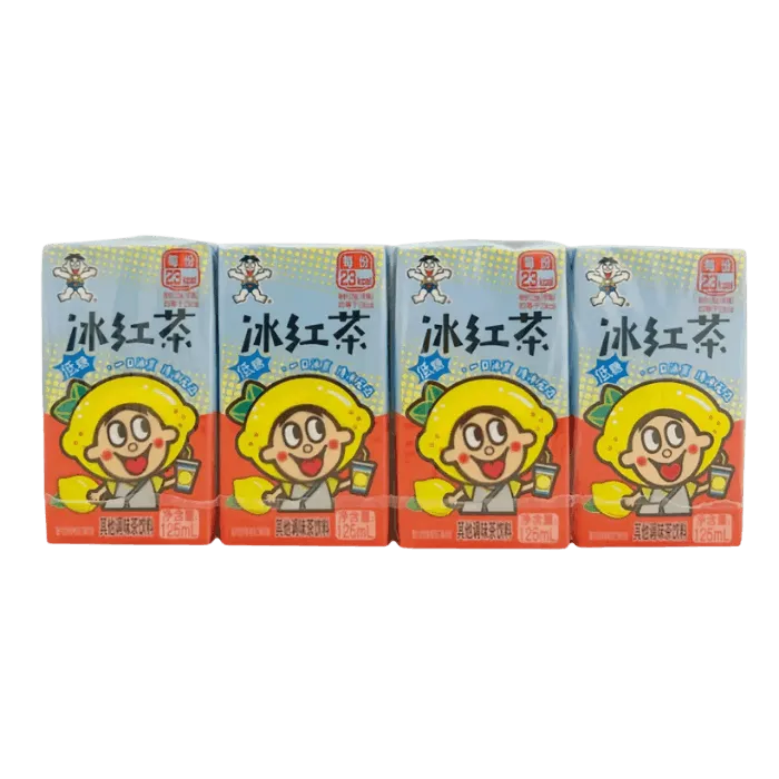 WANT WANT ijsthee gezoete zwarte thee 4x125ml