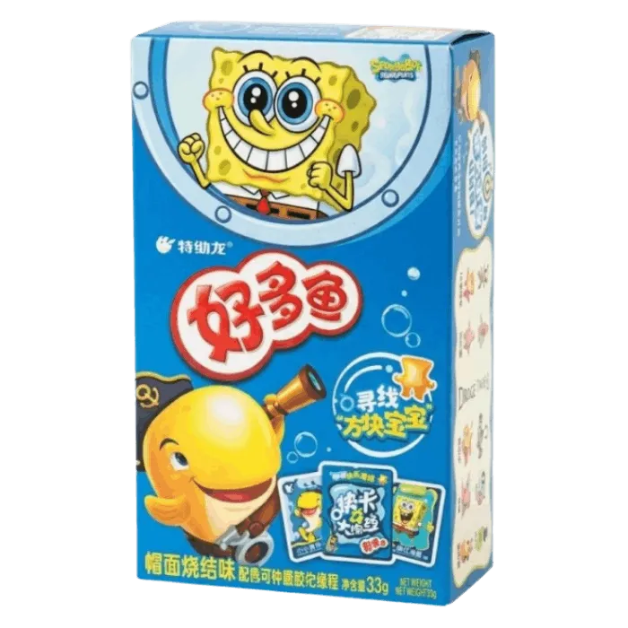 ORION Spongbob BBQ Fischförmiger Snack 33g
