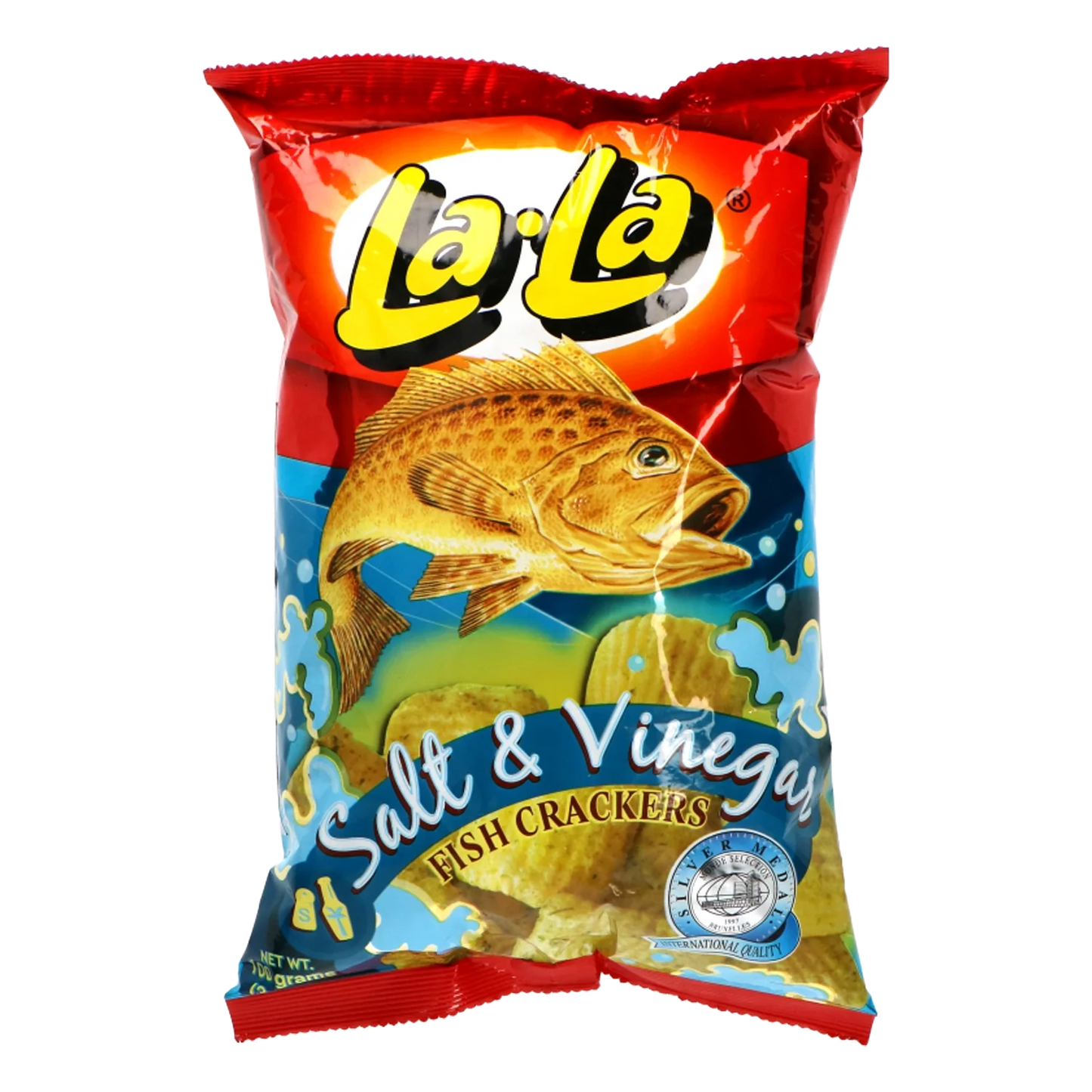 LA LA Viscrackers 100G Vischips Zout & Azijn