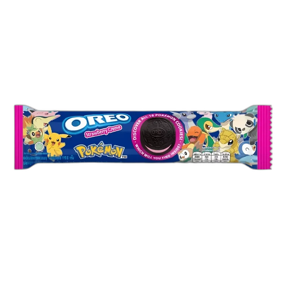OREO Pokemon Strawberry – zoete aardbeienkoekjes met een cultmotief