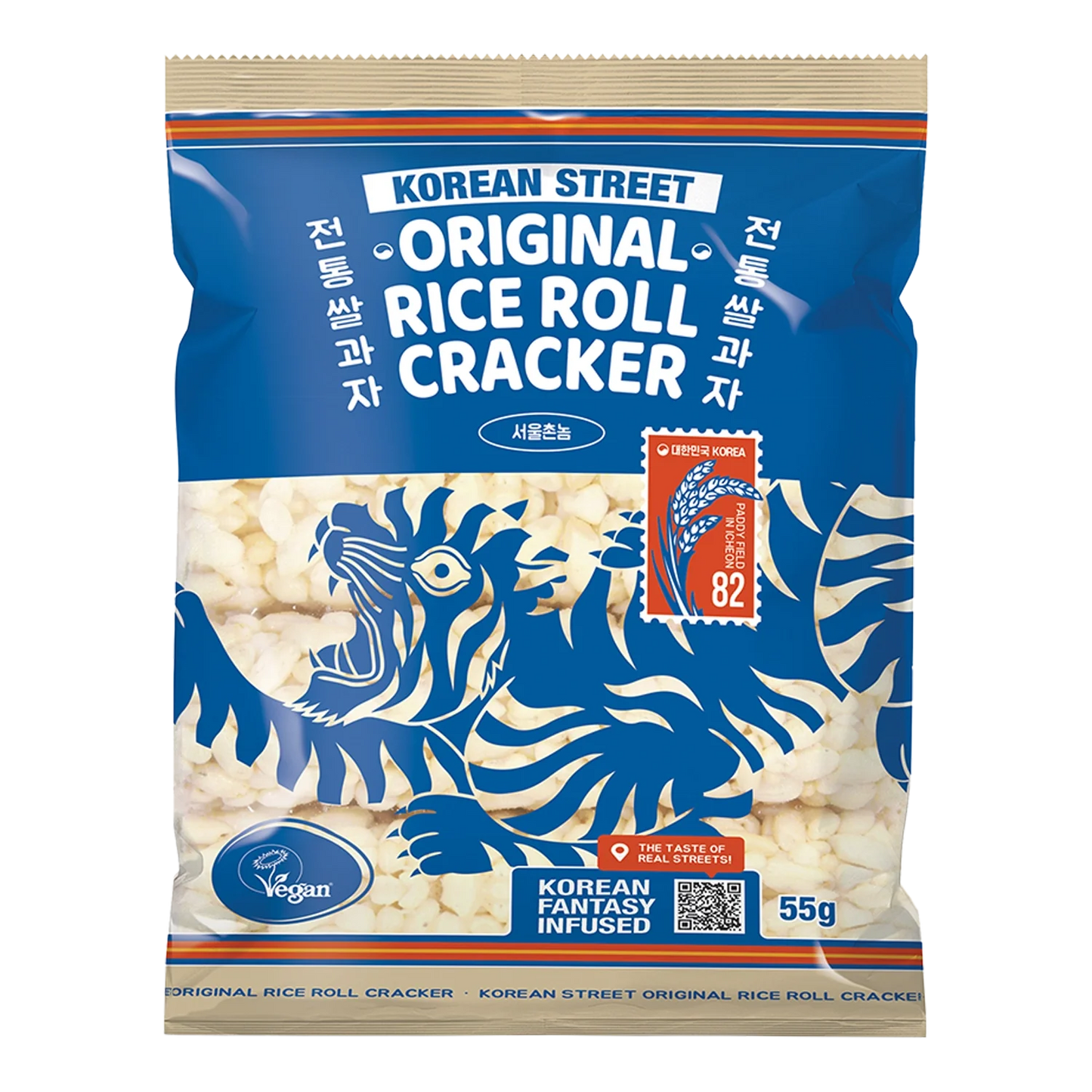 KOREAANSE STRAAT Rijstcrackers Origineel 55G