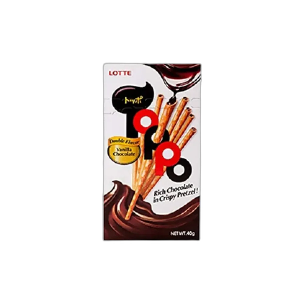 LOTTE Toppo Vanilla Chocolate Sticks 40G