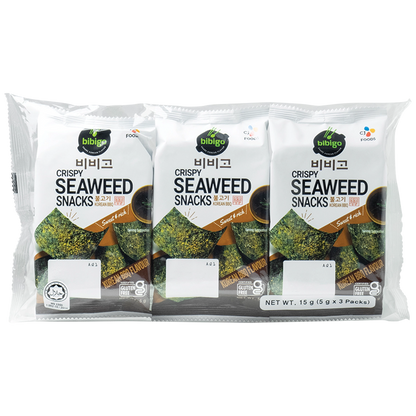 BIBIGO Crispy Seaweed BBQ 15G (3x5G)