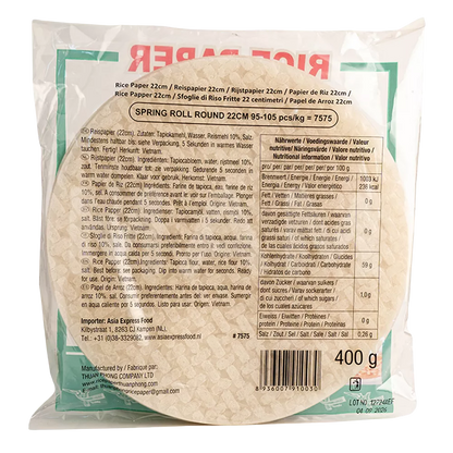 BAMBOO TREE Reispapier 22CM, Rund (Grün) 400G