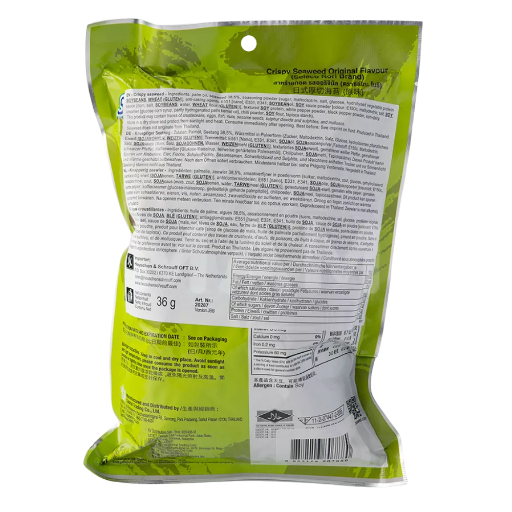 SELECO Nori Origineel Zeewiersnack 36G