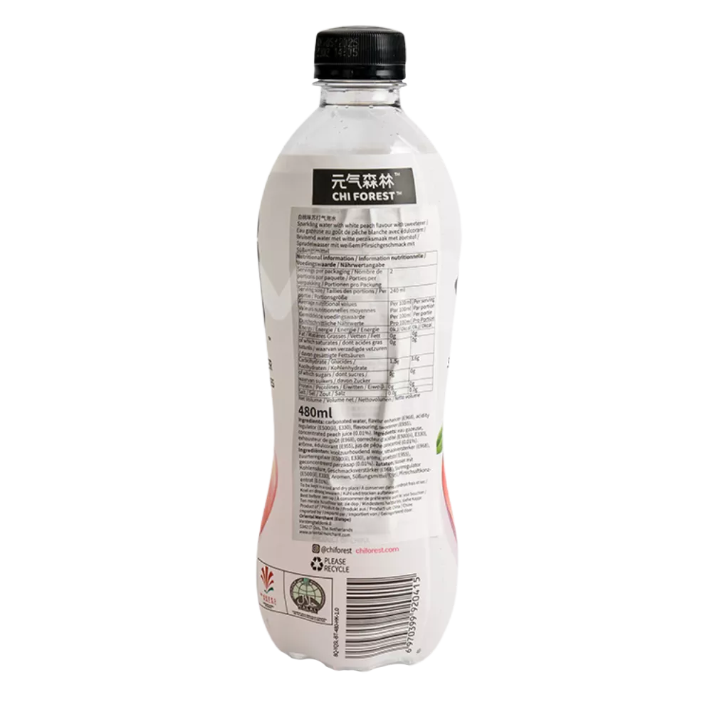 CHI FOREST bruisend water perzik 480ML