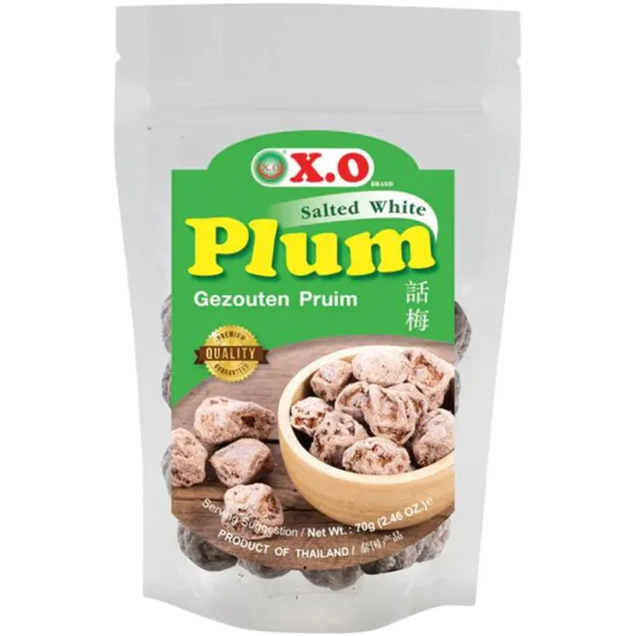 X.O Gezouten Witte Pruim 70G