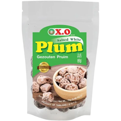 X.O Gezouten Witte Pruim 70G