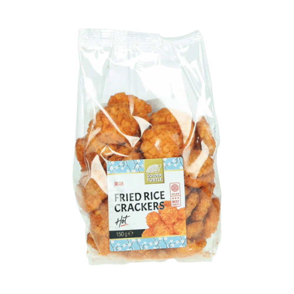 GOLDEN TURTLE Gefrituurde Rijstcrackers Heet 150G