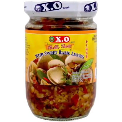 X.O Chilipasta met Zoete Basilicumblaadjes 200G