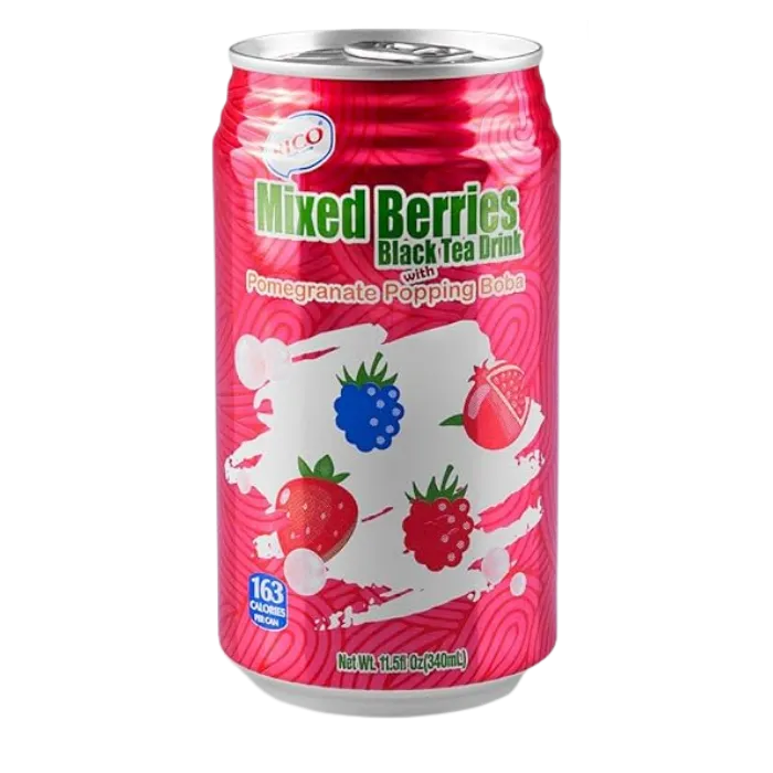 RICO Bessenmix Zwarte Thee met. Popping Boba 340ML