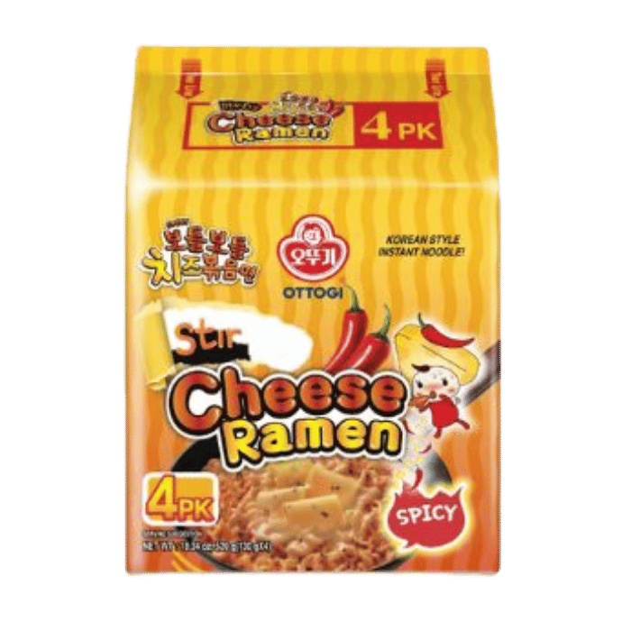 OTTOGI Cheese Ramen Roerbak Pittig Multipk. 4x130G