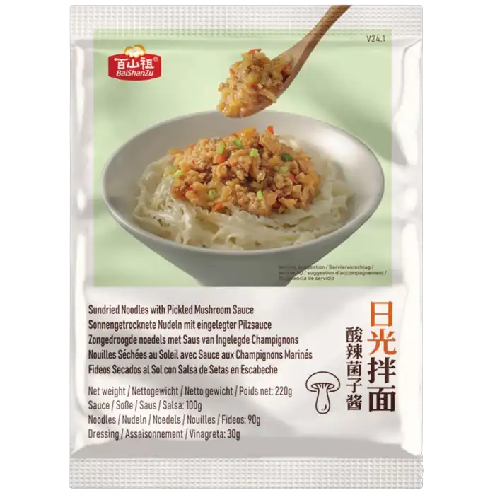 BAISHANZU Gedroogde Noedels Champignonsaus 220G