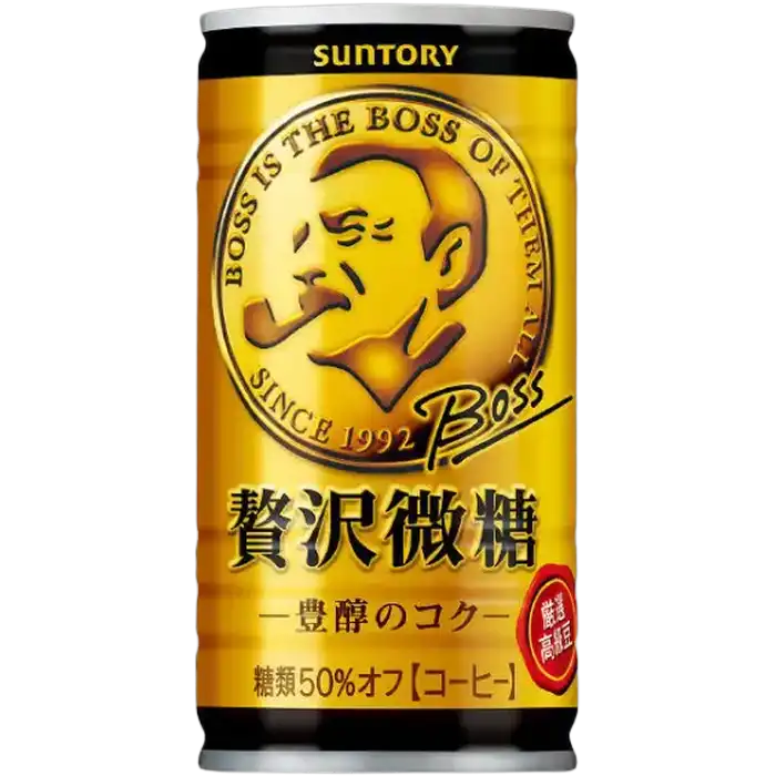 SUNTORY Boss Zwarte Koffie Minder Suiker 185ML