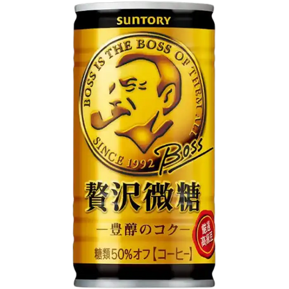 SUNTORY Boss Zwarte Koffie Minder Suiker 185ML