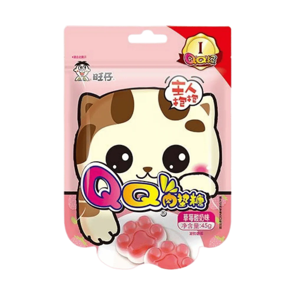 WANT WANT Yoghurt Gums 45G Aardbei Yoghurt Kattenklauw