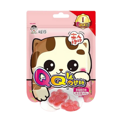WANT WANT Yoghurt Gums 45G Aardbei Yoghurt Kattenklauw