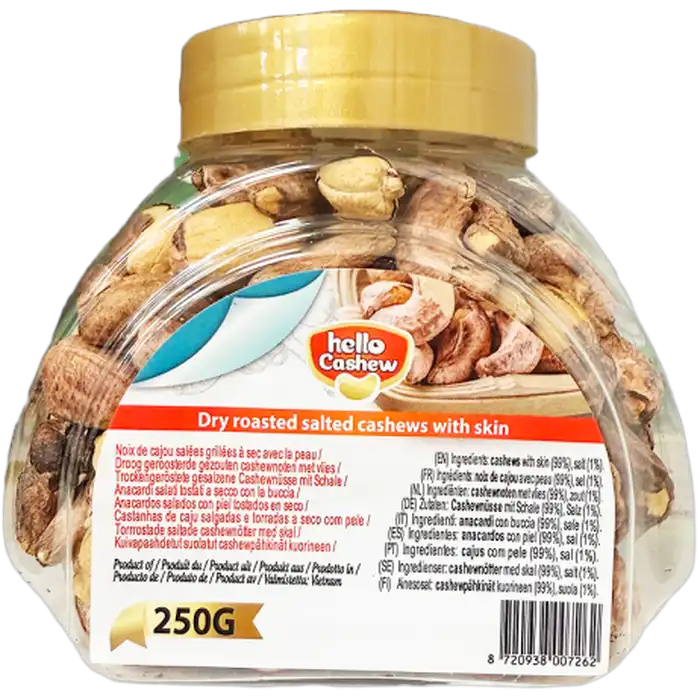 HELLO CASHEW Cashewnoten Geroosterd met schil 250G