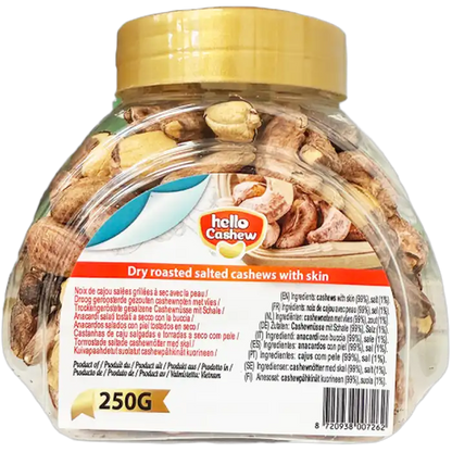 HELLO CASHEW Cashewnoten Geroosterd met schil 250G