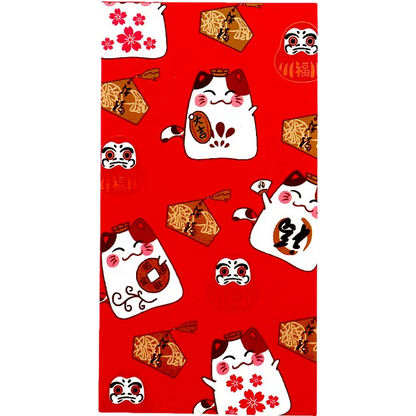 Rode envelop Hong Bao Lucky Cat A 5 stuks per verpakking