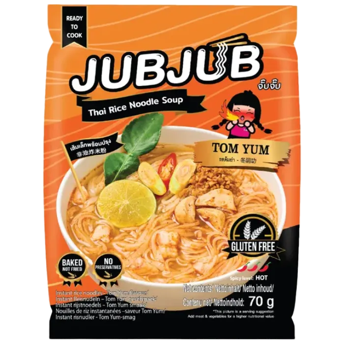 JUBJUB Inst. Rijstnoedels Tom Yum 70G