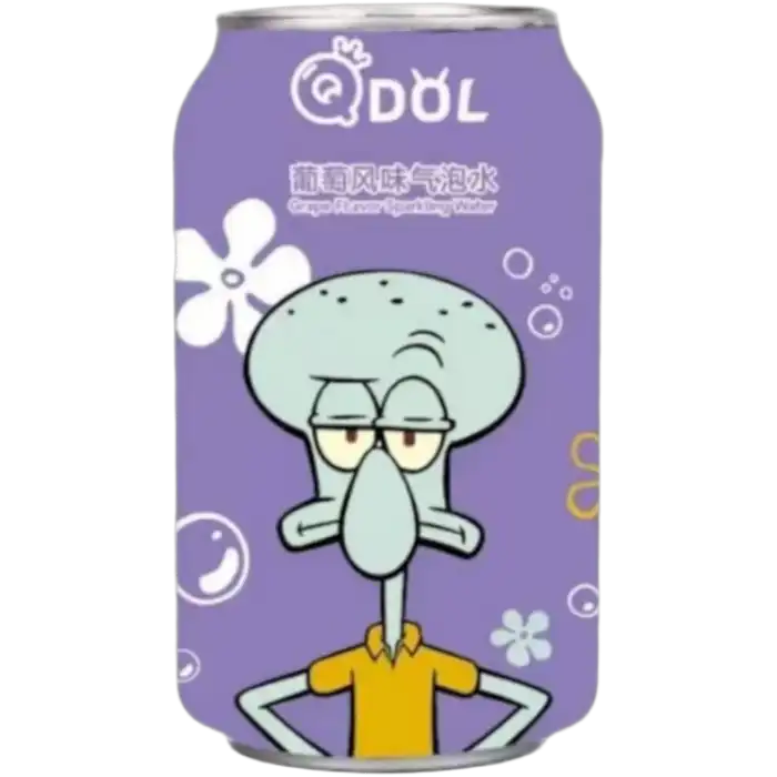 QDOL Spongebob Sparkling Drink Druivensmaak. 330ML
