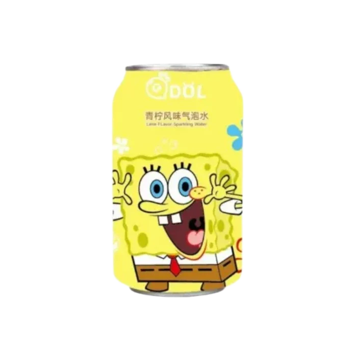 QDOL Spongebob Sparkling Drink Limoen Smaak. 330ML