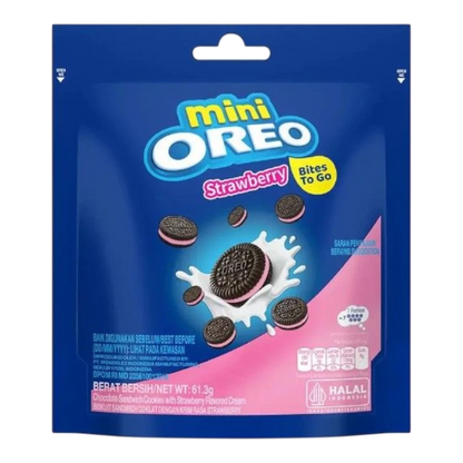 OREO Mini Choco Sandwich Cook. Pouch Strawb.61,3G