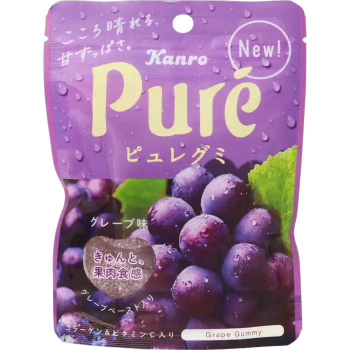 KANRO Pure Gummy-druif 56G
