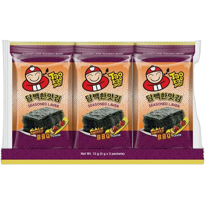 TAOKAENOI Gekruid Zeewier Zeewier Gerookt BBG 3x4G