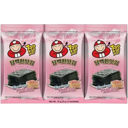 TAOKAENOI Gekruid Zeewier Zeewier Roze Zout 3x4G