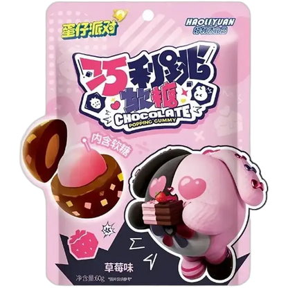 HAOLIYUAN Popping Aardbei van pure chocolade 60G