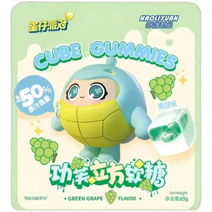 HAOLIYUAN Gevulde Kubus Gummies Groene Druif 65G