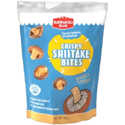 BAISHANZU Krokante Shiitake Bites Zeezout 50G