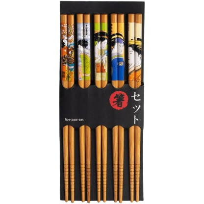 Eetstokjesset 5 paar Geisha 22,5cm