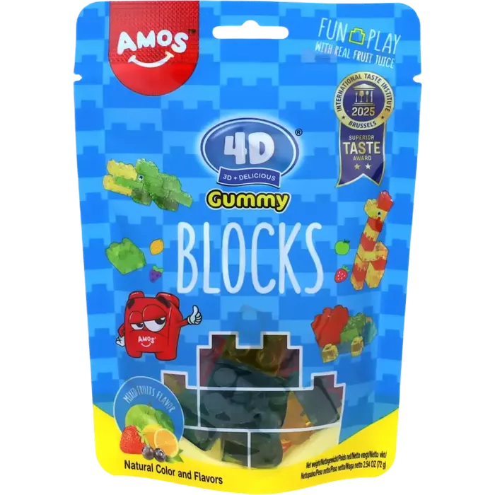 AMOS 4D Gummy-blokken 72G