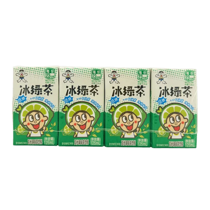 WANT WANT groene ijsthee gezoet 4x125ml