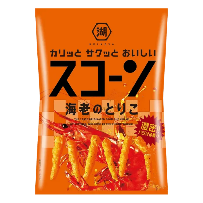 KOIKEYA Scorn Corn Snack Garnalen Smaak 70g