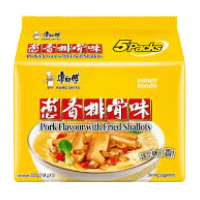 KANGSHIFU Instant Nudeln Schwein&Schalotten 5x104G