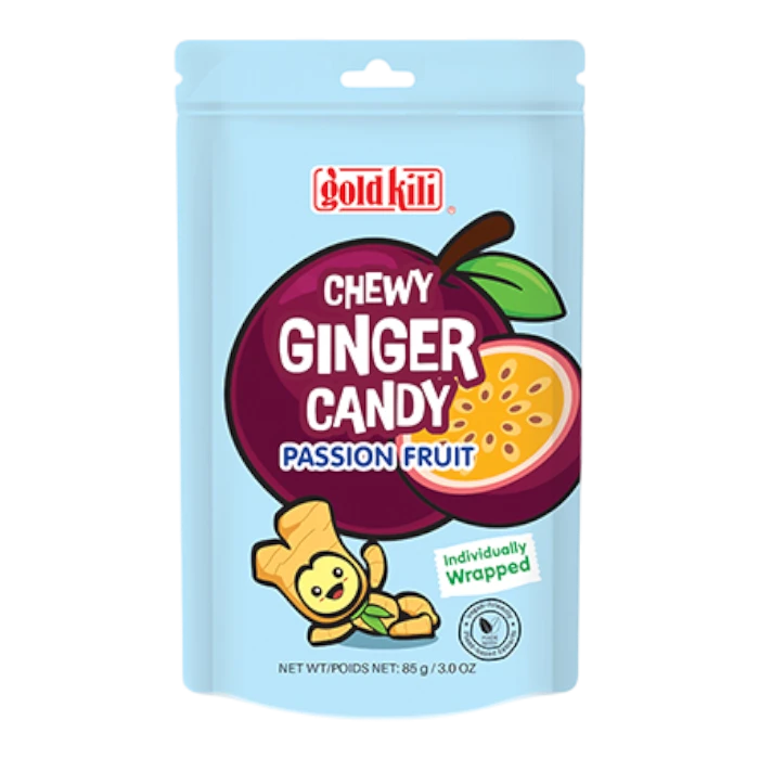 GOLD KILI Chewy Ginger Candy Passion Fruit 85G